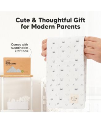 6pk Shea Baby Burp Cloths for Baby Boys and Girls, Burping Cloths for Babies, Newborn