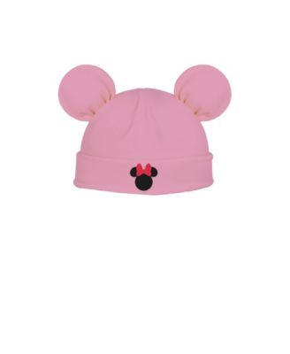 Baby Girls' Minnie Mouse Coverall, Bodysuit, Cap, Bib and Pants, 5-Piece Set