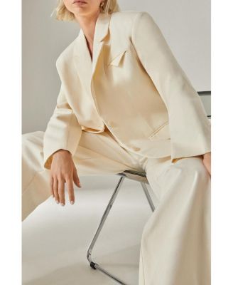 Women's Twill Oversized Tailored Blazer