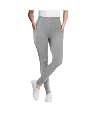 Plus Size Within Stretch-Cotton Knit Pull-On Pocket Leggings