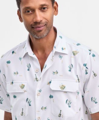 Men's Coastal Ease Petite Tropics Printed Shirt