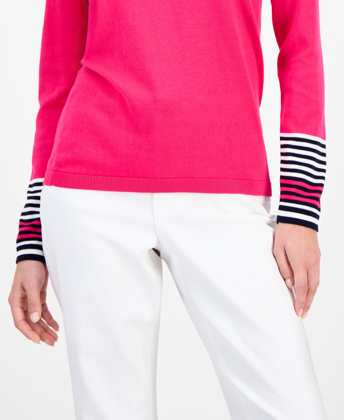 Nautica Jeans Women's Cotton V-Neck Sweater