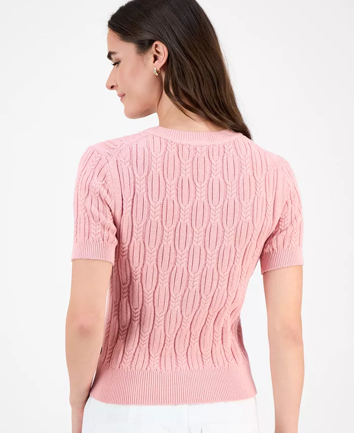 Nautica Women's Cotton Cable-Knit Sweater - thumbnail 2