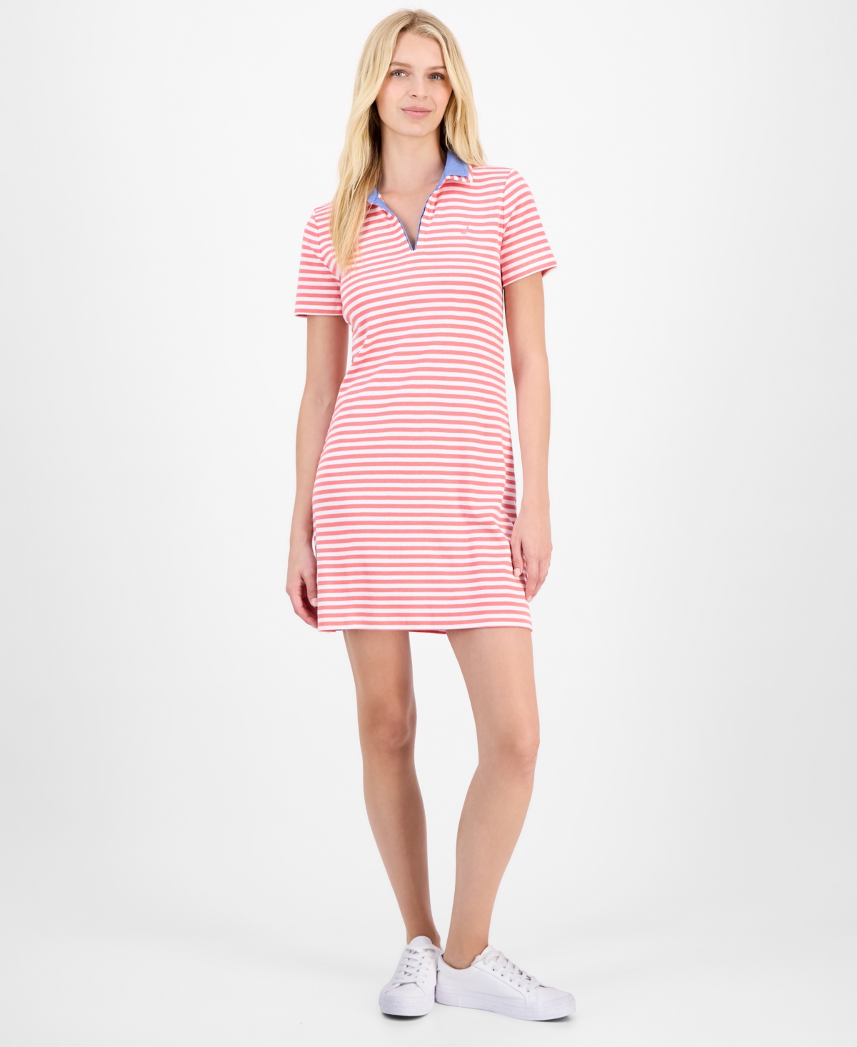Nautica Jeans Women's Striped Polo Dress