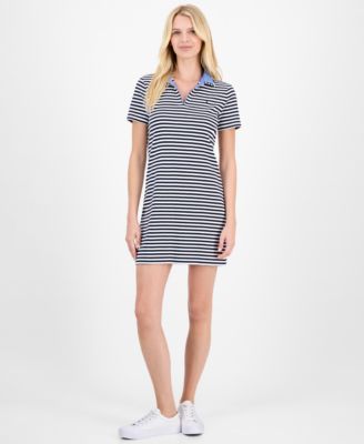 Nautica Jeans - Women's Striped Polo Dress