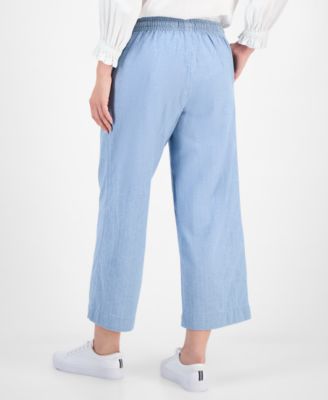 Women's Cotton Mid-Rise Ankle Pants