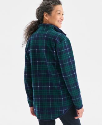 Women's Printed Quarter-Zip Long-Sleeve Fleece, Macy's Exclusive