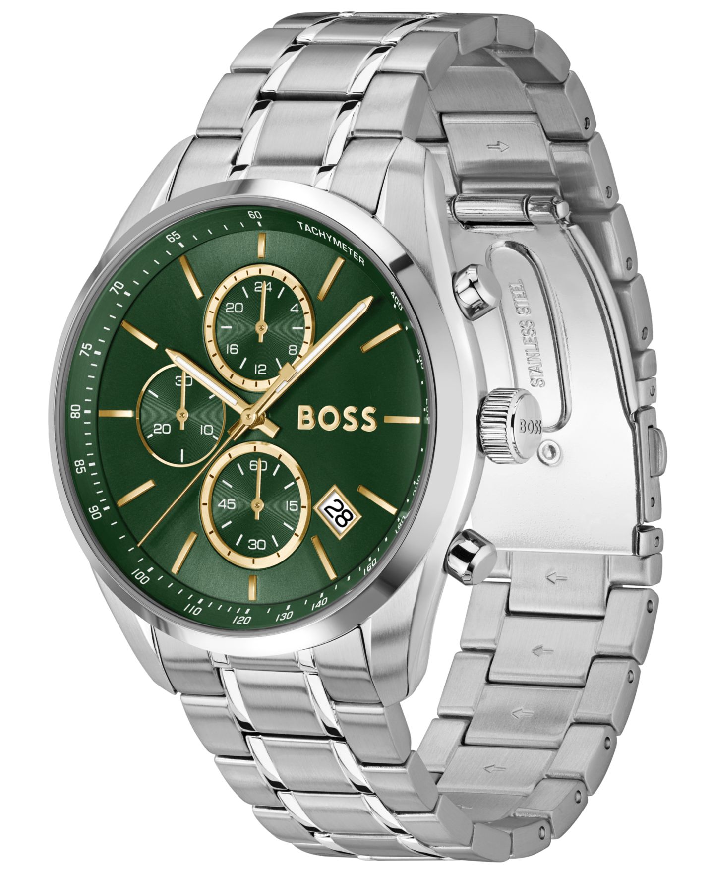 Мужские часы Hugo Boss Grand Prix 44 Quartz Fashion Chrono Stainless Steel Watch, 44.50mm — фото 2