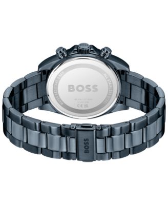 Men's Hero 2.0 Quartz Fashion Chrono Ionic Plated Blue Steel Watch, 44mm