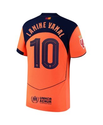 Men's Lamine Yamal Orange Barcelona 2025/26 Third Authentic Player Jersey