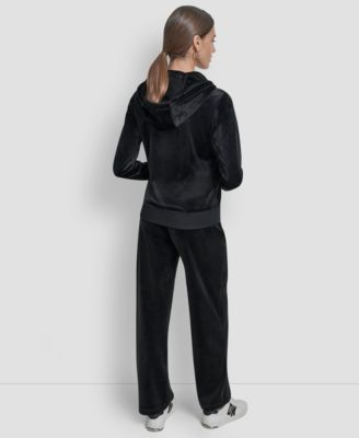 Petite Drawstring-Waist Velour Pants