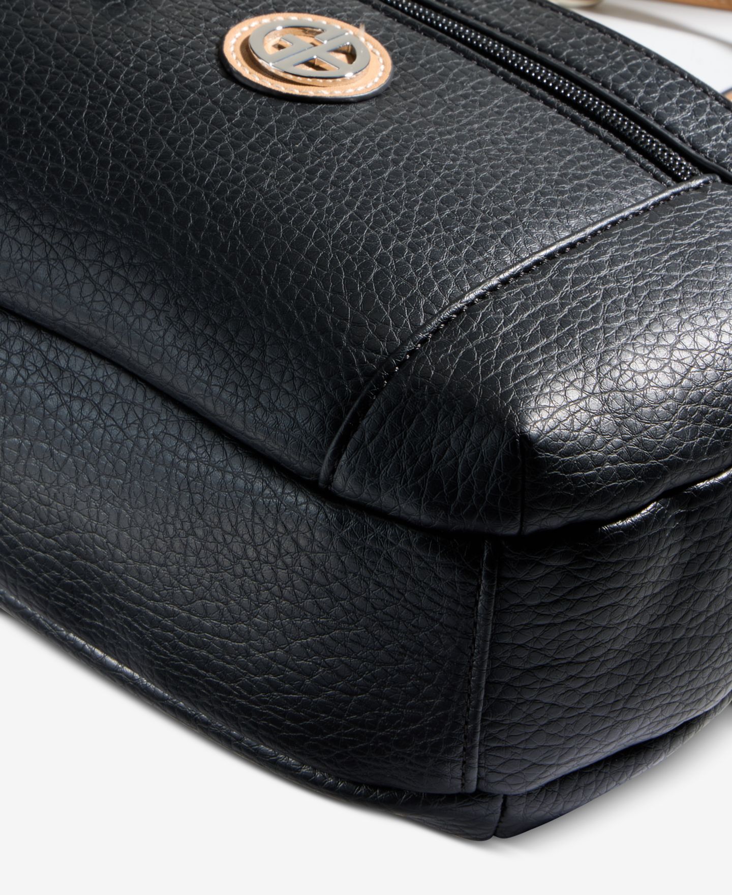 Женская сумка Giani Bernini Colorblock Pebble Hobo, цвет: Чёрный — фото 2