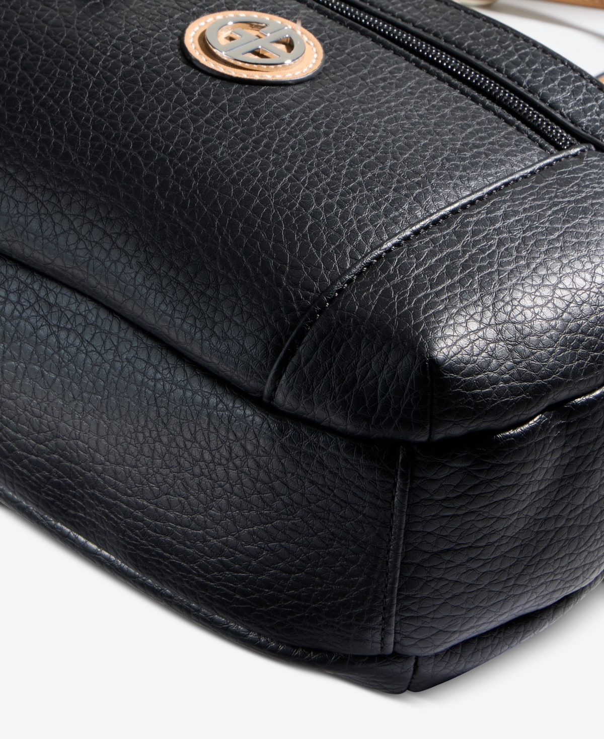 Giani Bernini Colorblock Pebble Hobo, Exclusively At Macy's In Black