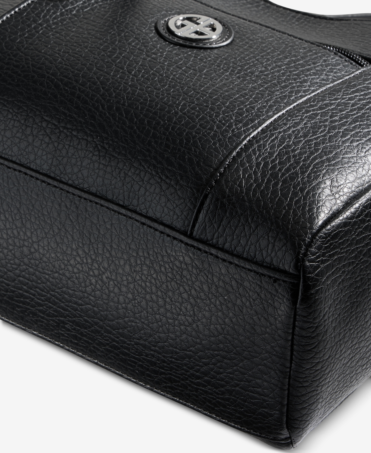 Giani Bernini Pebbled 4-poster Tote, Exclusively At Macy's In Black