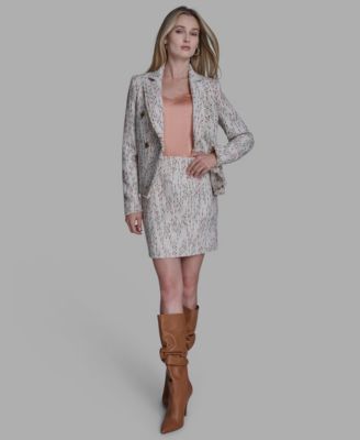 Bcbg Blazer Skirt Blouse In Pink