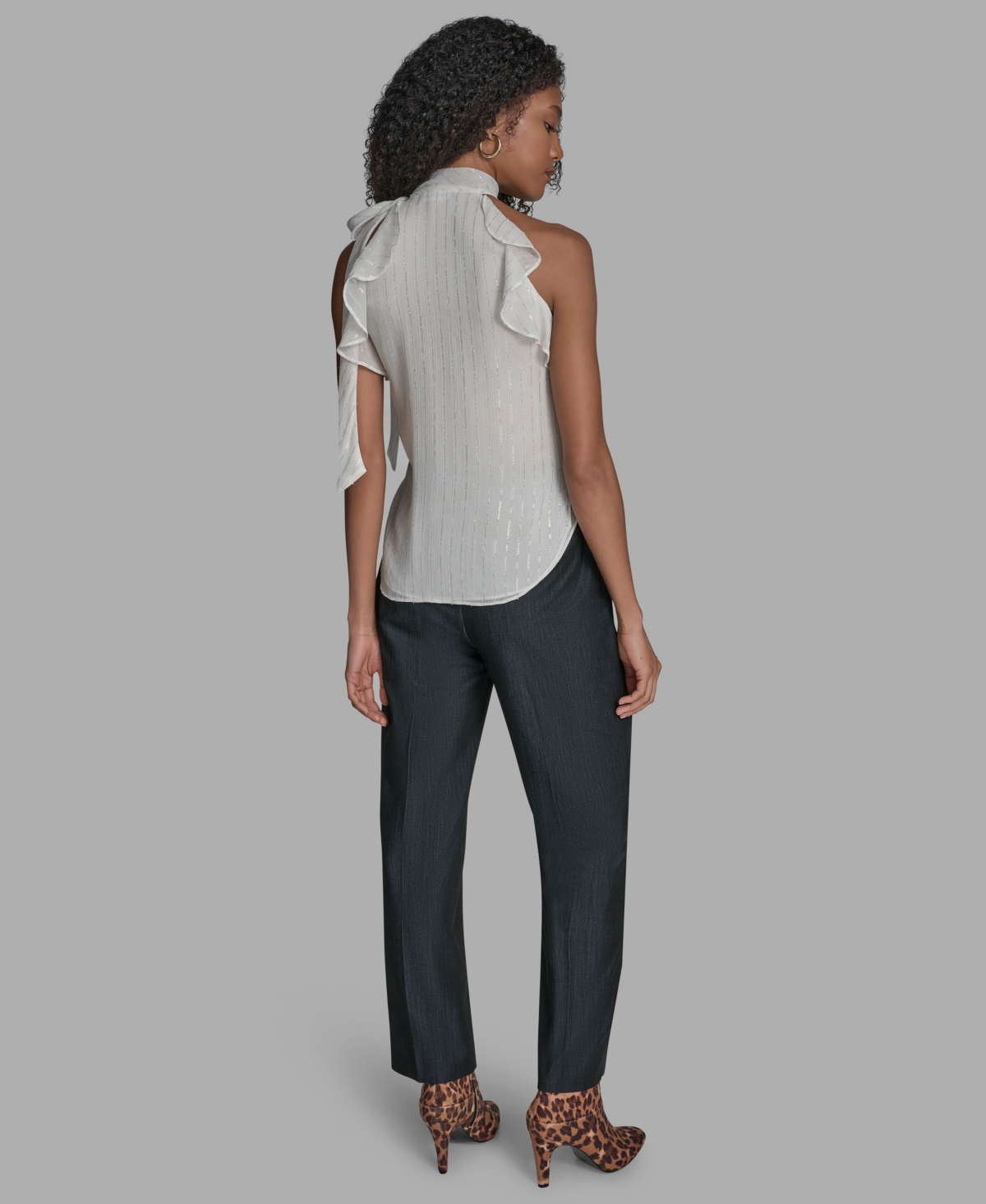 Bcbg Women's Solid Halter Neck Blouse In Neutral