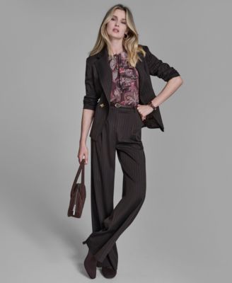 Bcbg Suits Jacket Blouse Wide Leg Pants