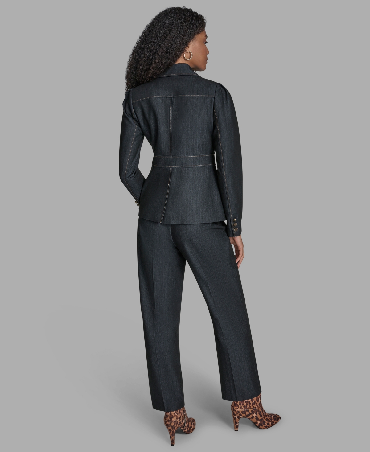 Bcbg Women's Long Sleeve Denim Jacket In Gray