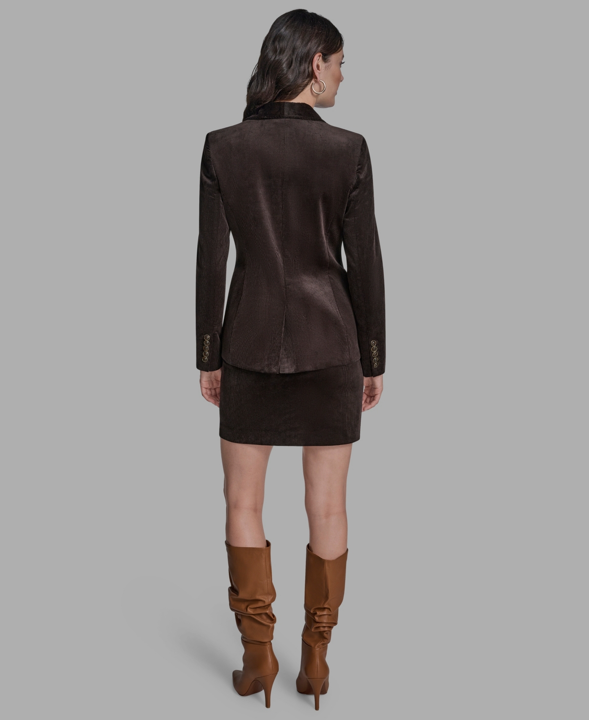 Bcbg Women's Corduroy Double Breasted Jacket In Brown