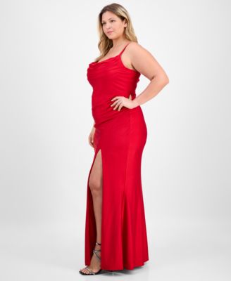 Trendy Plus Size Power Stretch Pleated Gown