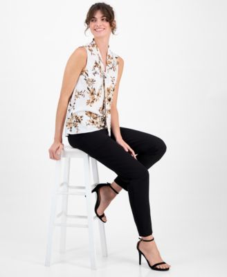 Women's Sleeveless Tie-Neck Top