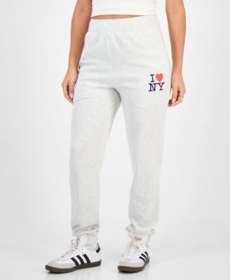 Juniors' I Love NY Fleece Joggers