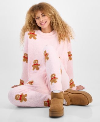 Juniors' Teddy-Knit Long-Sleeve Top