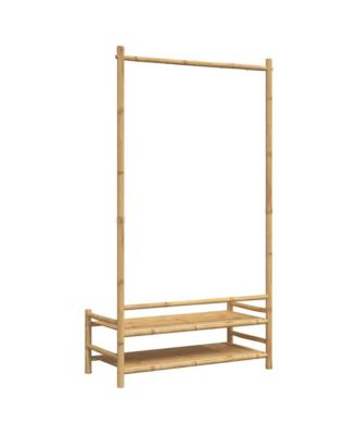Clothes Rack Natural Bamboo Bamboo Compact Clothes Rack