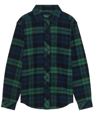 B By Brooks Brothers - Big Boys Plaid Long Sleeve Shirt
