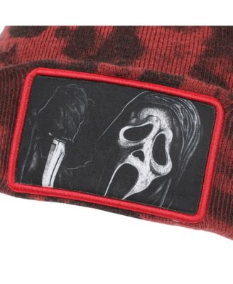 Men's Scream Horror Movie Character Embroidered Patch Beanie Hat for Men