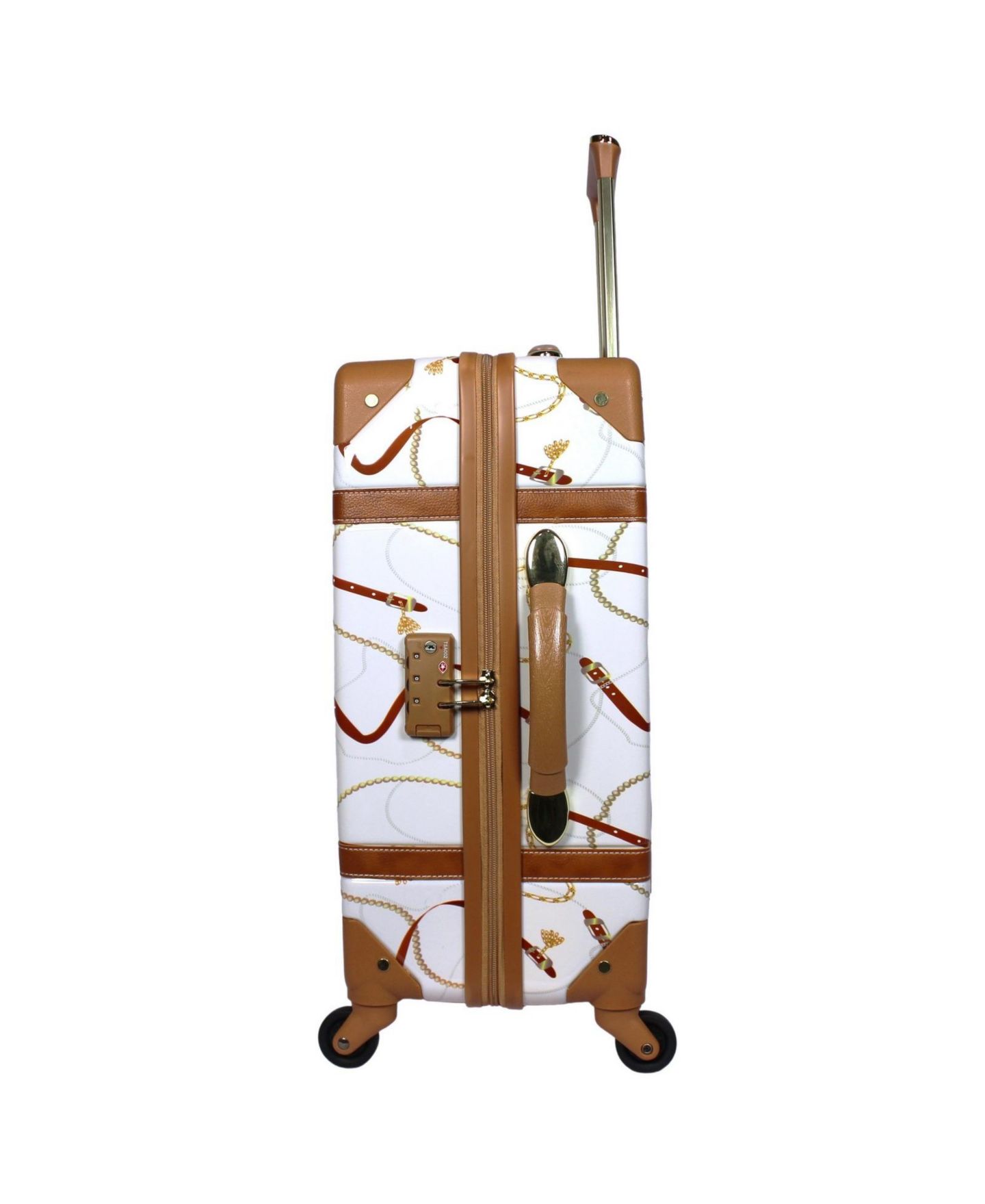 Чемодан World Traveler Chariot 20-Inch Hardside Carry-On Spinner Luggage, цвет: Слоновая кость — фото 6