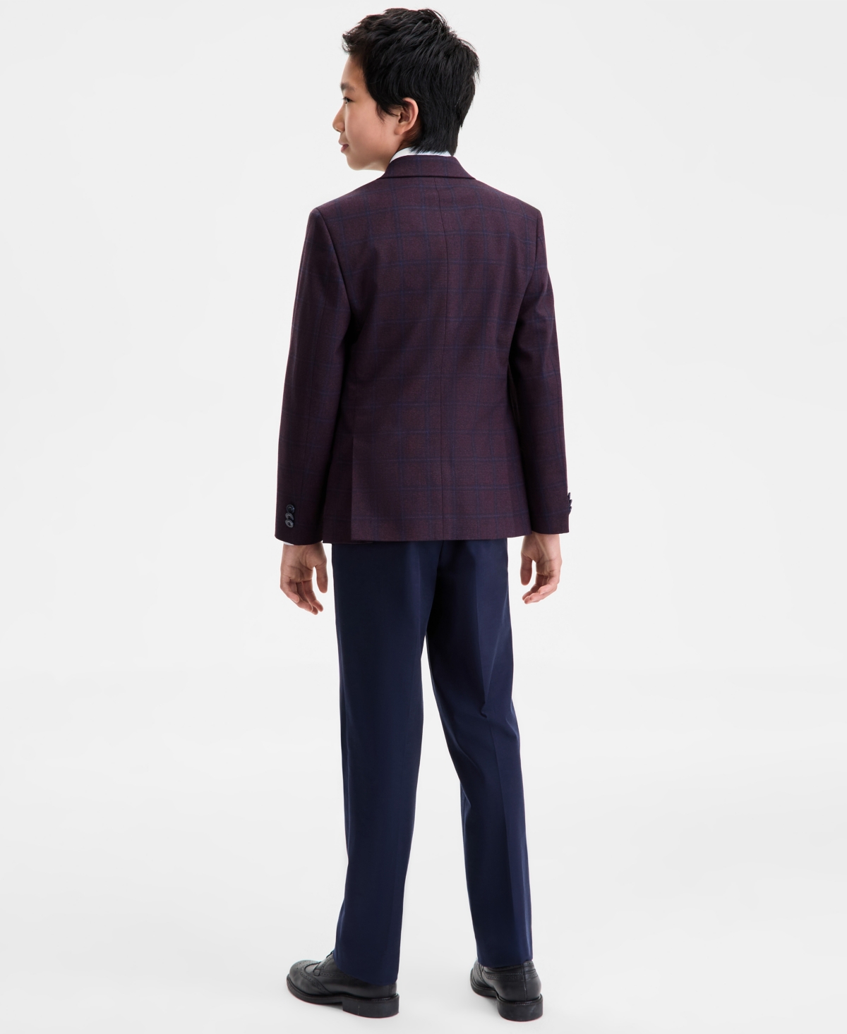 Michael Kors Boys 8-20 Plain Plaid Jacket In Brown