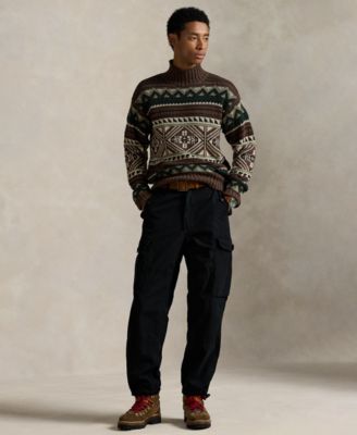 Men's Geometric Pattern Long Sleeve Sweater