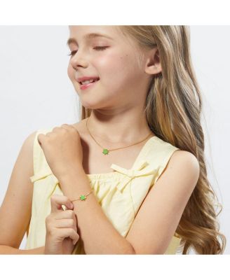 Petit Star of David Necklace in Green