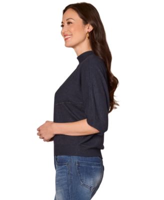 Women's Dolman Sleeve Mock Neck Top