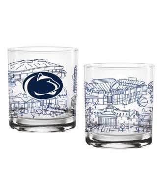 Indigo Falls - Penn State Nittany Lions Two-Pack 14oz. Campus Line Art Glass