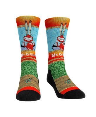 Rock Em Socks - Men's and Women's SpongeBob SquarePants Mr. Krabs Showtime Crew Socks
