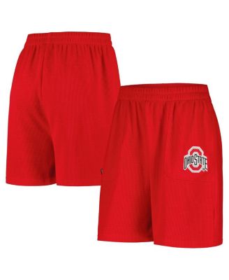 Hype And Vice - Women's Scarlet Ohio State Buckeyes Pocket Hit Grand Slam Waffle Shorts