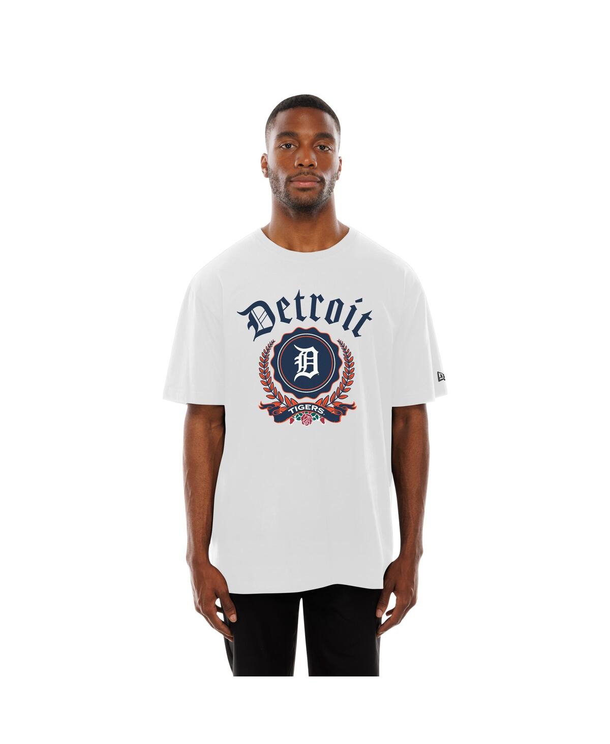 New Era Men's White Detroit Tigers Fleur Domestic T-shirt In White