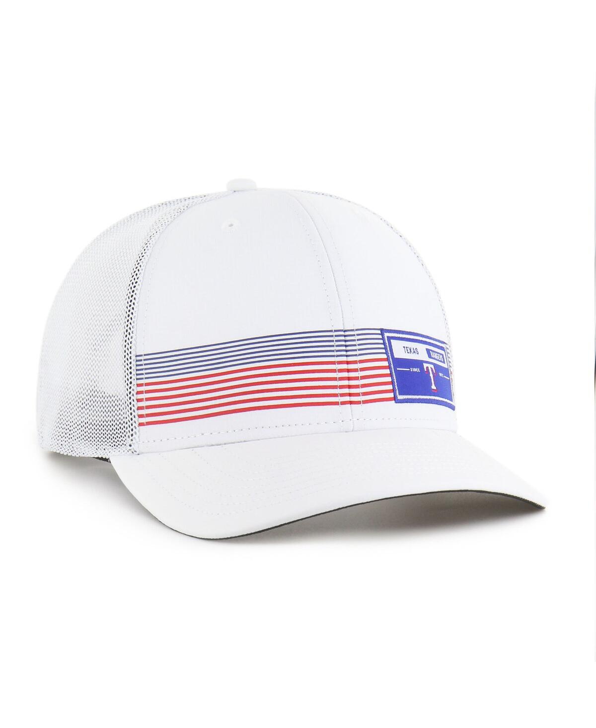 47 Brand Men's White Texas Rangers Rangefinder Brrr Trucker Adjustable Hat In White