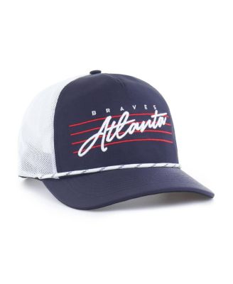 Men's Navy Atlanta Braves Brrr Downburst Mesh Hitch Adjustable Hat