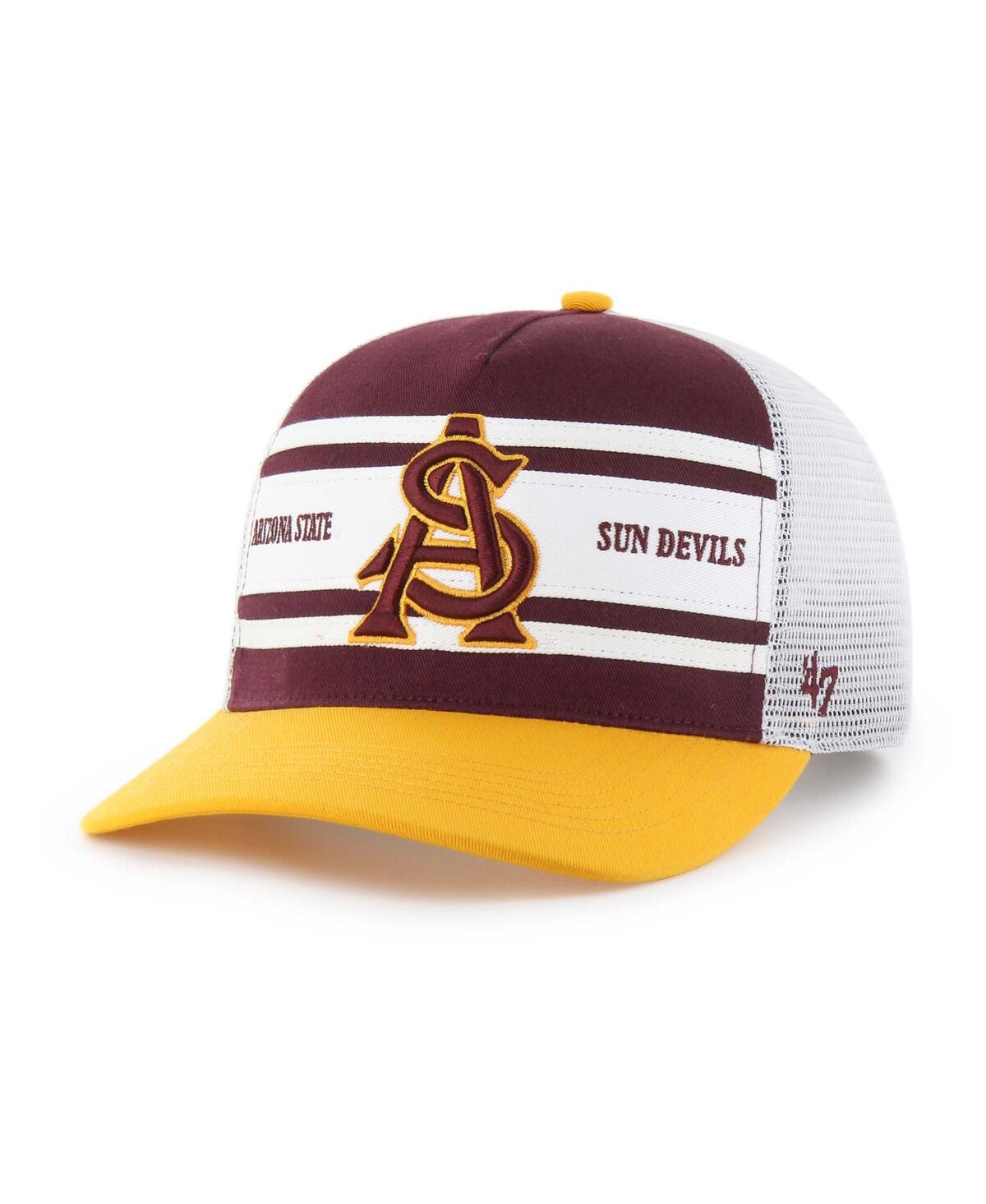 '47 Brand Big Boys and Girls Maroon/Gold Arizona State Sun Devils Super Stripe Hitch Adjustable Trucker Hat