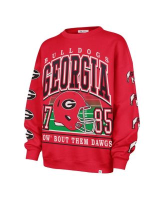 Women's Red Georgia Bulldogs Go Big Oversized Pullover Sweatshirt