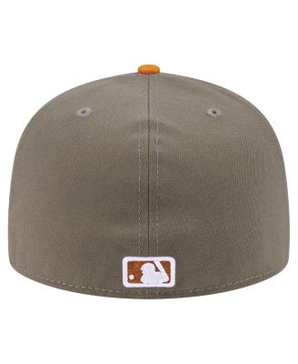Men's Olive/Orange Cincinnati Reds Two-Tone Color Pack A-Frame 59FIFTY Fitted Hat