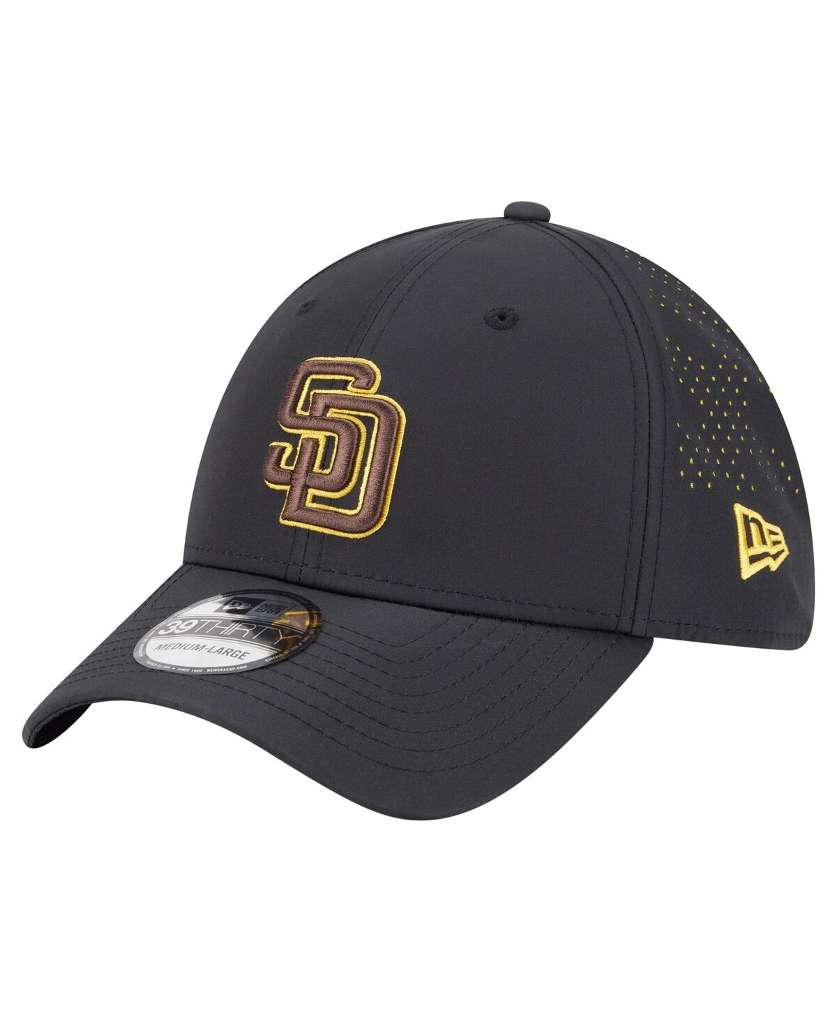 New Era Men's Black San Diego Padres Night 39thirty Flex Hat In Black
