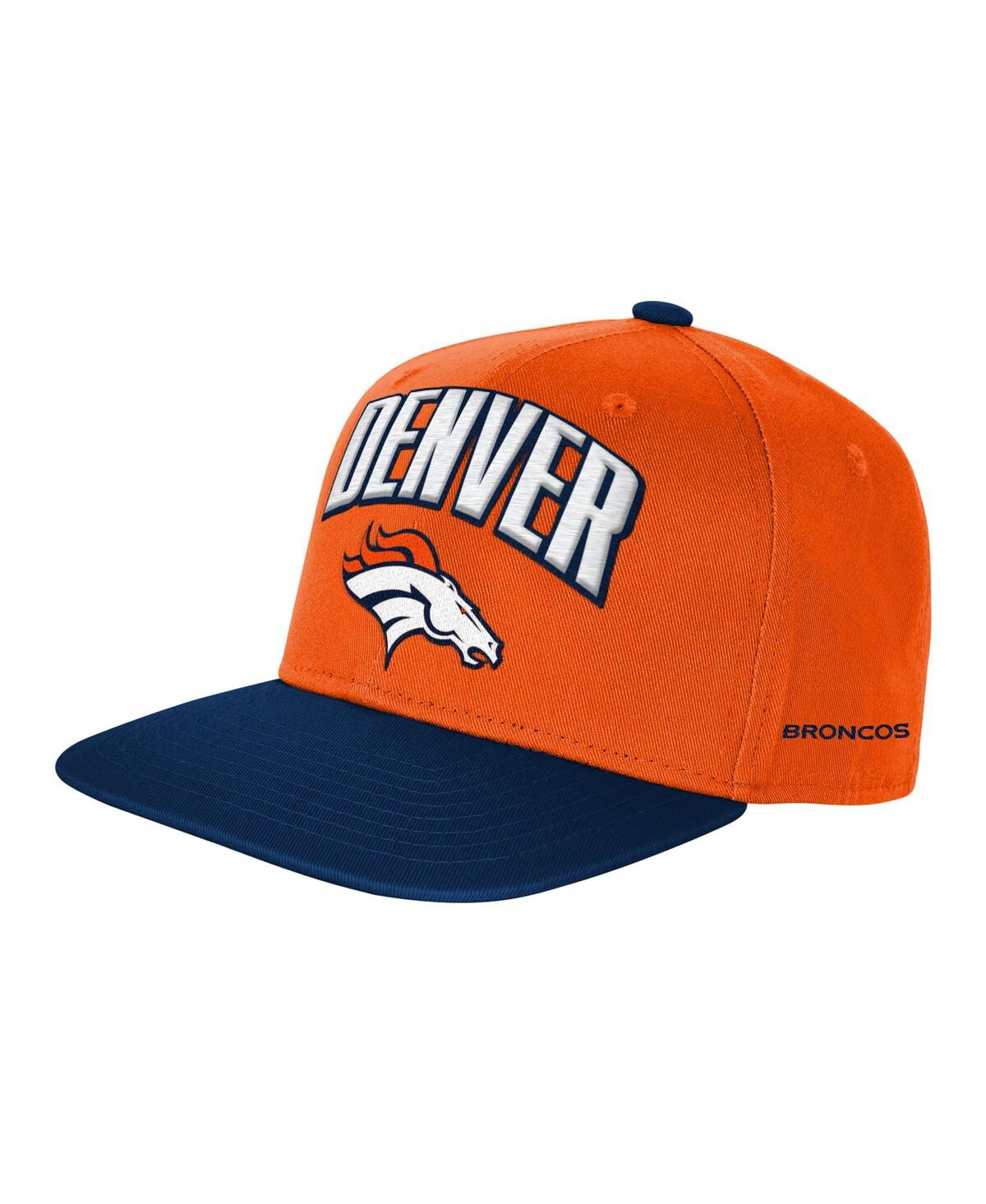 Outerstuff Big Boys And Girls Orange Denver Broncos Essentials Adjustable Hat In Orange