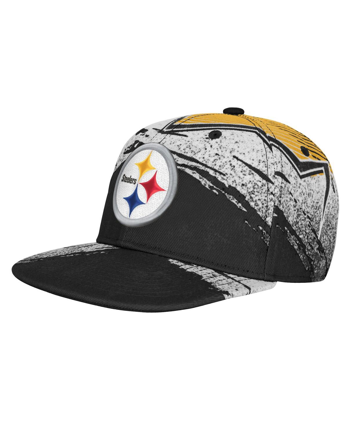 Outerstuff Big Boys And Girls Black Pittsburgh Steelers Make Noise Adjustable Hat In Multi