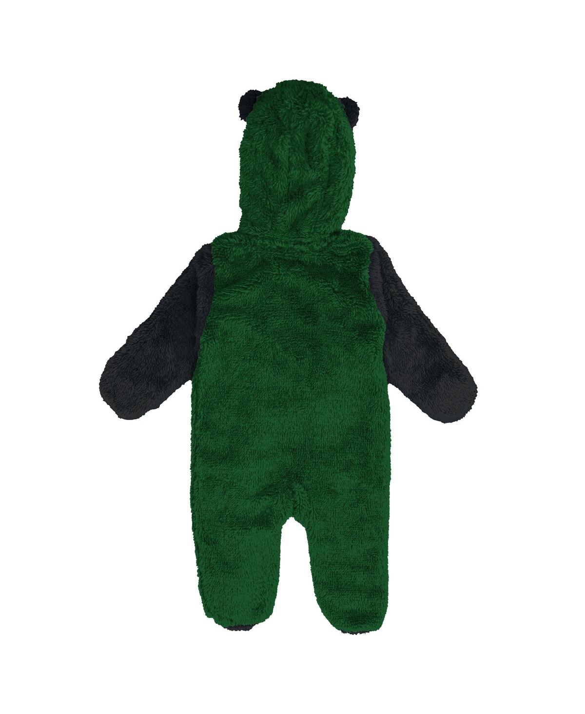 Outerstuff Baby Boys And Girls Green New York Jets Stay Napping Fleece Bunting Full-zip Sleeper In Green
