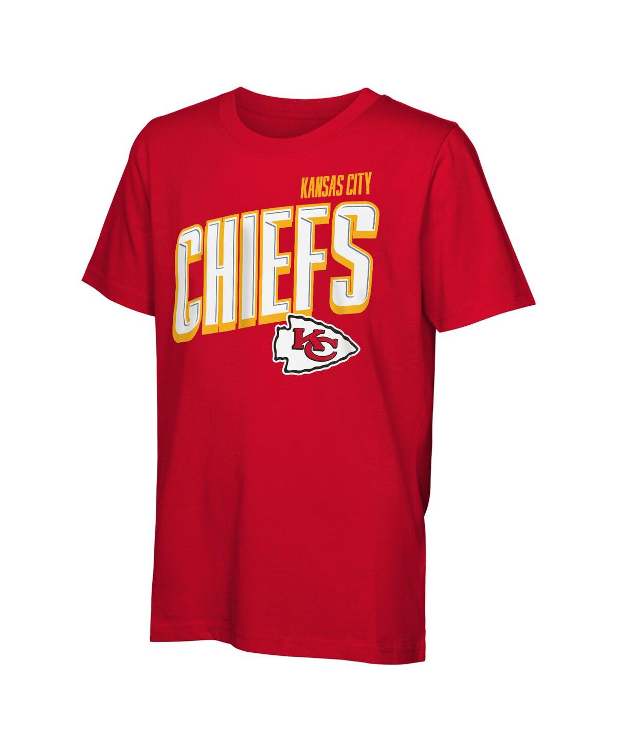 Outerstuff Big Boys And Girls Kansas City Chiefs The Mix Combo T-shirt Set In Red