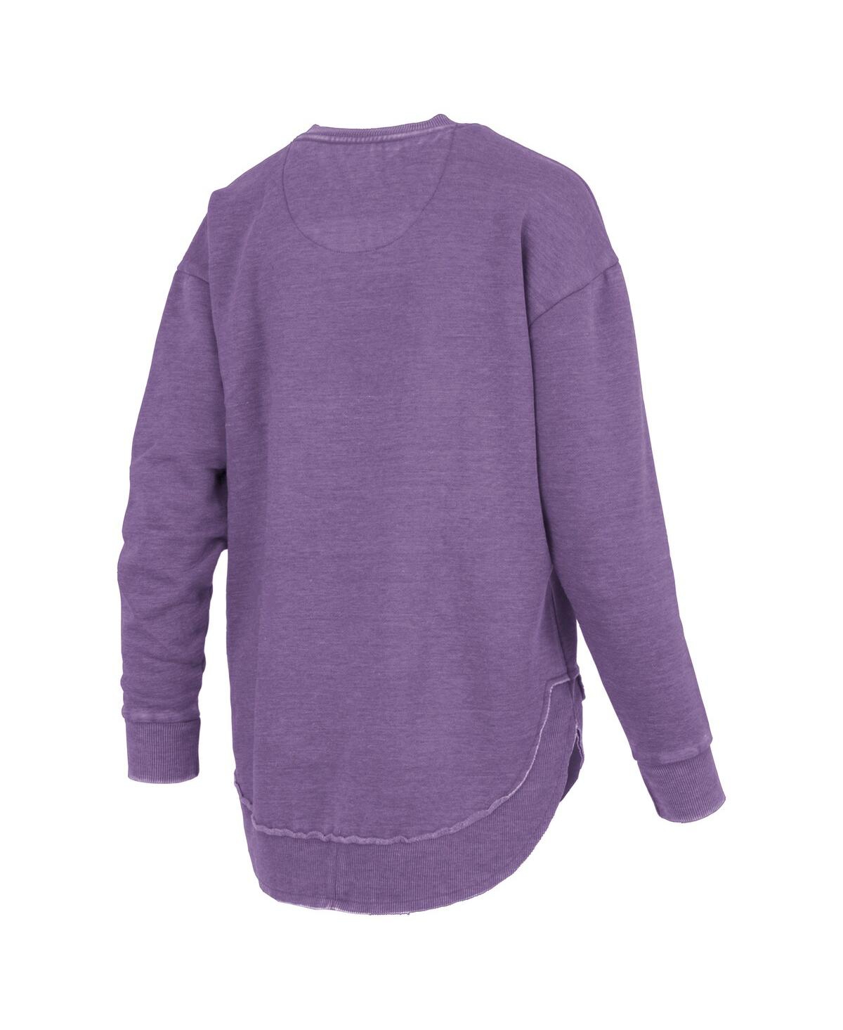 Pressbox Purple Lsu Tigers Westin Poncho V-neck Pullover Sweatshirt In Purple